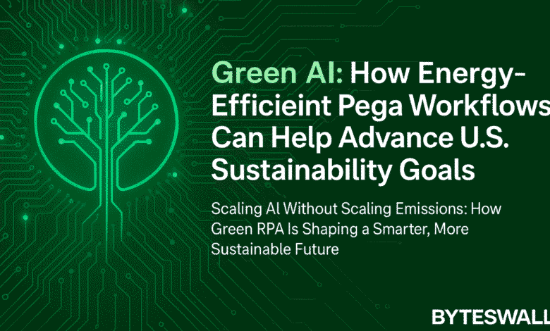 Green AI: How Energy-Efficient Pega Workflows Can Help Advance U.S. Sustainability Goals Green AI: How Energy-Efficient Pega Workflows Can Help Advance U.S. Sustainability Goals